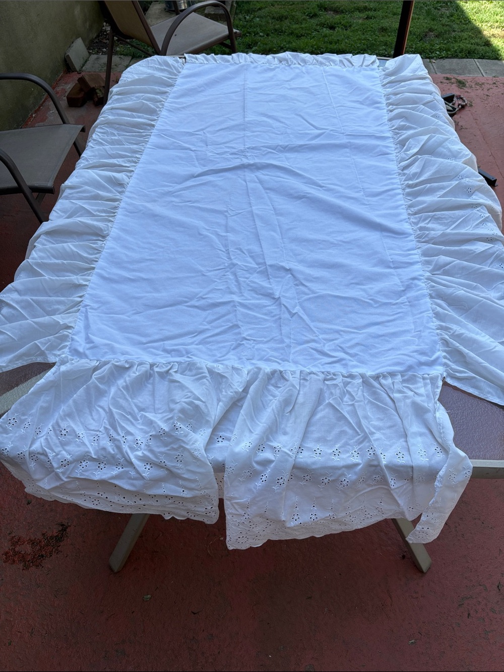 Bed Skirt White Eyelet GY